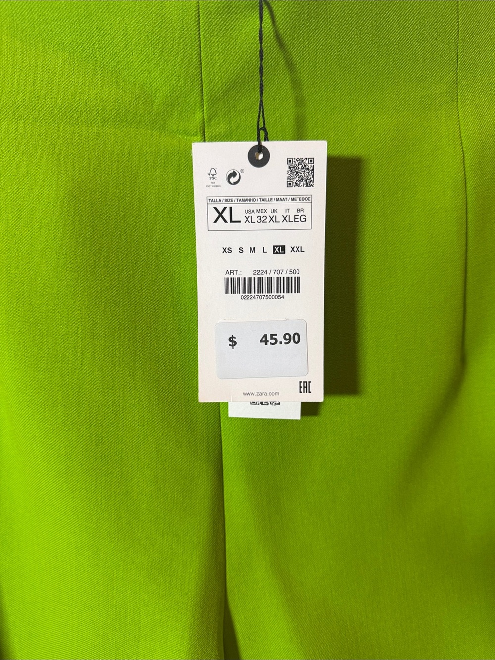 Zara Lime Green Skort - Picture 4 of 7